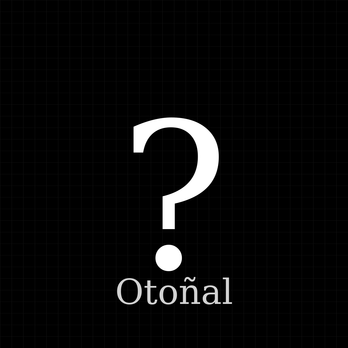Imagen de Otoñal con un signo de interrogación